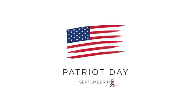 American Flag Illustration for Patriot Day.