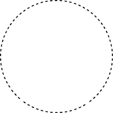 A simple dashed circle against a plain background