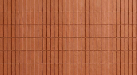 Terracotta Vertical Rectangular Wall Tiles with Matte Ceramic Texture and Linear Pattern