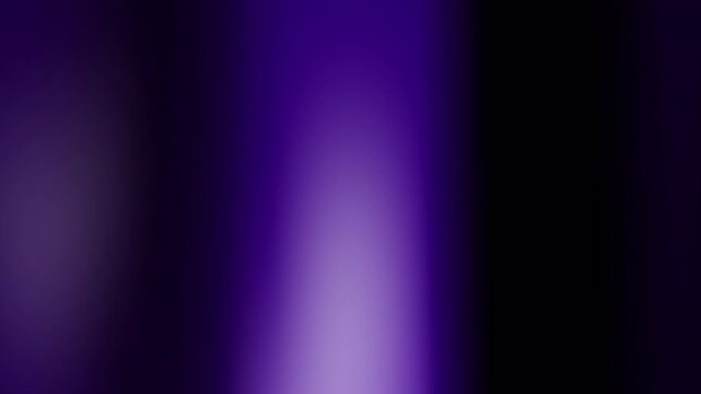 Purple cinematic light leak gradient glow moving over dark background, abstract film burn overlay effect for video transitions and editing, 4k video
