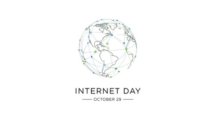 Obraz premium Globe Illustration for Internet Day Celebration.