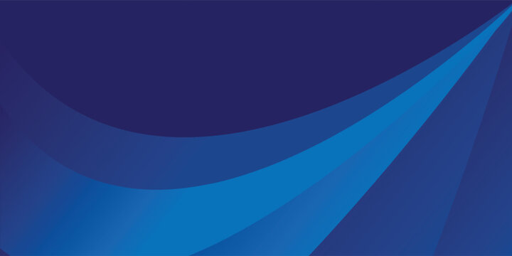 Abstract Blue Wave Background With Smooth Gradient Curves For Corporate Design And Modern Branding