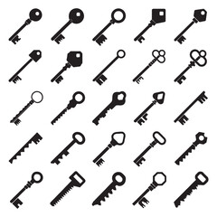 Naklejka premium Seamless pattern illustration of a steel metal key and wrench set vector design featuring hardware tool icons and construction equipment silhouettes for a business wallpaper texture