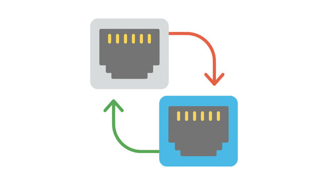 Illustration showing data transfer between two memory cards via different pathways