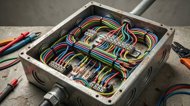Colorful Electrical Junction Box Wiring System