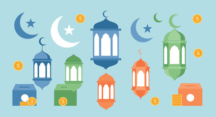 Fototapeta premium PrintCelebrate Eid Mubarak with this touching vector of Muslim on Eid Day. A perfect symbol of love, faith, and unity. Ideal for Eid celebrations, family bonds, and Islamic holiday
