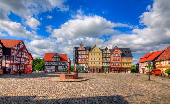 Fachwerkh&auml;user im Freilichtmuseum Hessenpark in Neu-Anspach im Hochtaunus in Hessen, Deutschland, Europa.