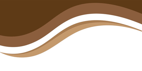 Abstract Brown and Caramel Wavy Background with Elegant Curved Layers and White Space illustration