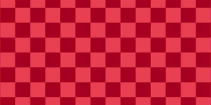 Christmas rhombus seamless pattern. Xmas red plaid texture with gold line. Argyle geometric diamond abstract pattern. Christmas design wrapping bg. Vector illustration isolated on red background.