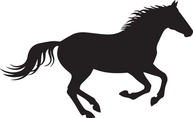 Running Horse Silhouette Illustration