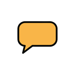 Fototapeta premium Modern Speech Bubble Icon on White Background, Minimalist Design