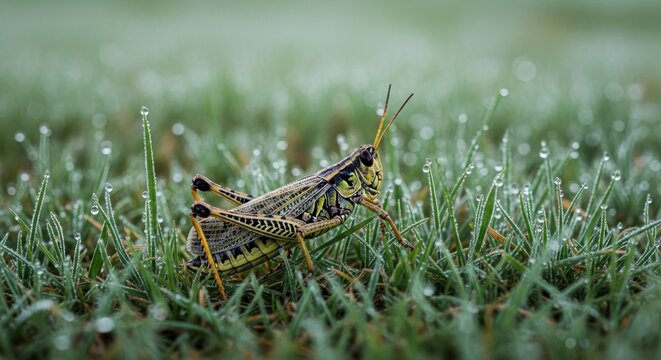 grasshopper on grass