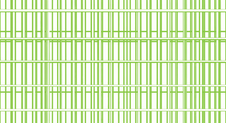Abstract grid pattern with green and white vertical lines and horizontal bars