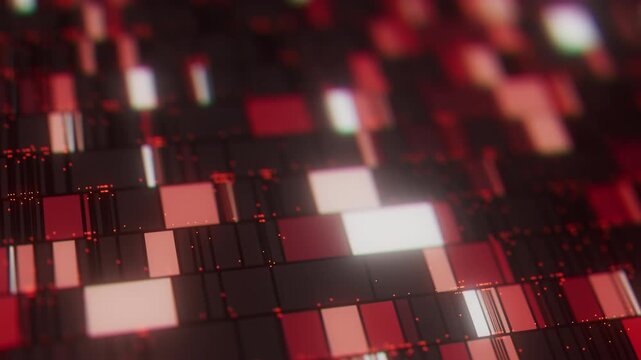 Abstract Data sorting Ai algorithm visualization. Big Data processed by Neural Network. Artificial Intelligence data flow analysis. Quantum technology processor.