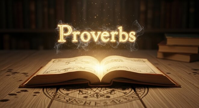 Open Book of Proverbs - Wisdom and Guidance from Ancient Texts.