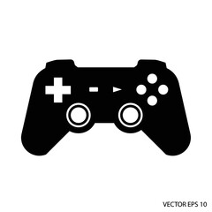 Black Game Controller Icon Design.
