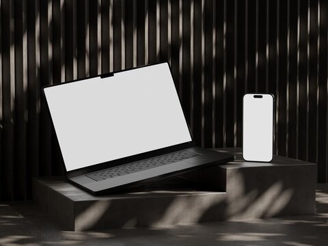 Responsive Web Design and website Mockup, Devices Mock up, Smartphone desktop tablet laptop template Mockup