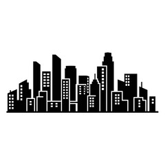 Fototapeta premium City Skyline Silhouette Vector Art.