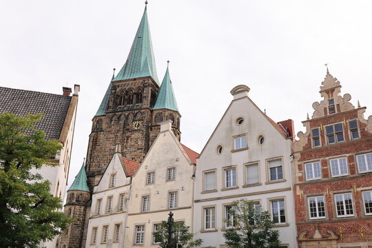 Blick in die Altstadt von Warendorf in Nordrhein-Westfalen	