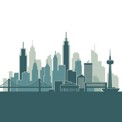 Obraz premium City Skyline with Modern Buildings.