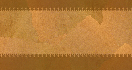 Wrinkled Torn of Vintage Brown Linen Fabric Texture Background