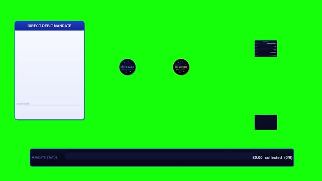 Direct debit mandate and collection process animation