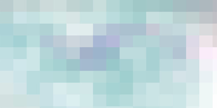 Vector Abstract pixelated mosaic rendering cool aquatic gradients, forming visually appealing composition. technology, data, and modern aesthetic with pixel art elements and a minimalist concept.