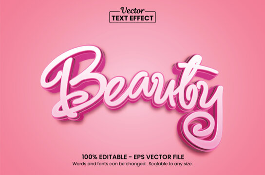 Beauty Elegant 3D Editable Script Text Effect