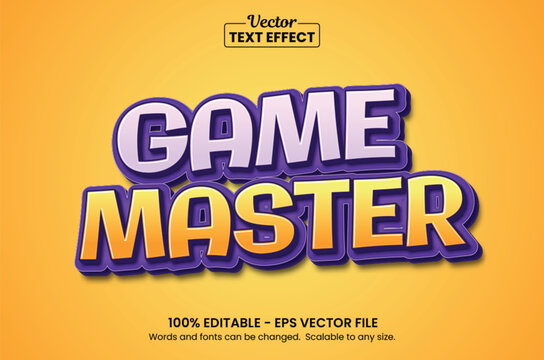 Game Master Cartoon 3D Text Effect Editable Template