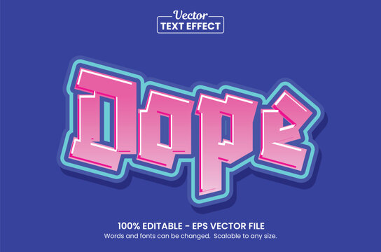 Dope Neon Glow Text Effect Editable Vector