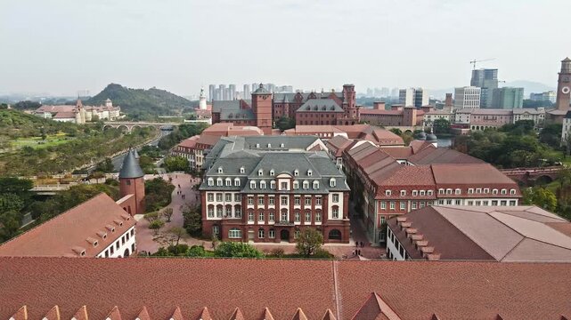 Dongguan Songshan Lake Town Aerial View with European Architecture