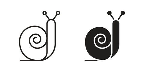 Snail icon collection with multiple styles. EPS10 © David