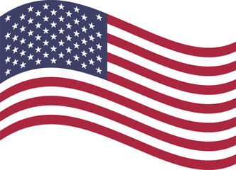 Fototapeta premium Waving American flag symbolizing freedom and patriotism