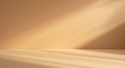 Warm beige background with soft natural light shadows