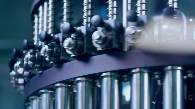 Industrial Engine Valve Mechanism Close-Up