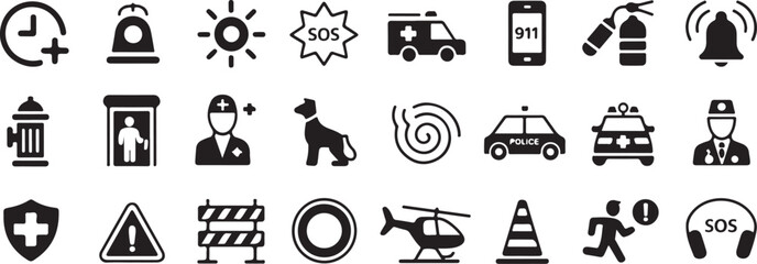 emergency vector icons emergency response medical and rescue set © AIcon Star