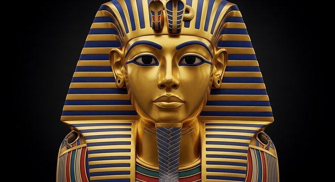 King Tut's Golden Mask Display at Museum, Historical Insight