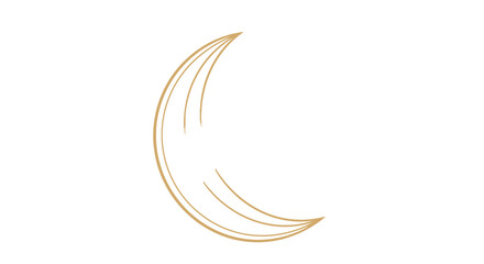 Crescent moon shape gold lines. © Fauzi