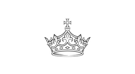 Crown with cross on top symbol. © Fauzi