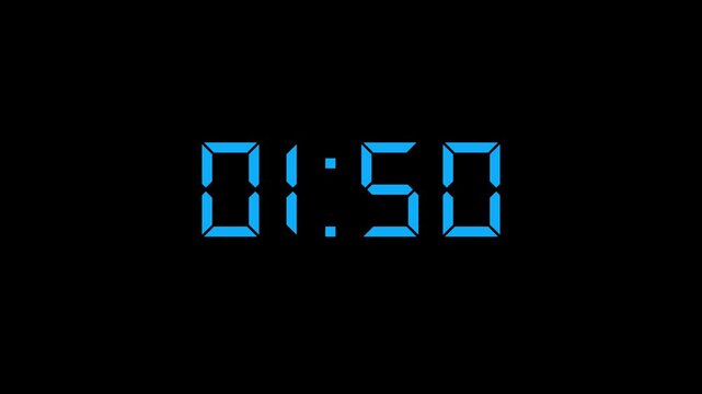 4K countdown animation, 2 minutes displays a timer counting down minutes and seconds.