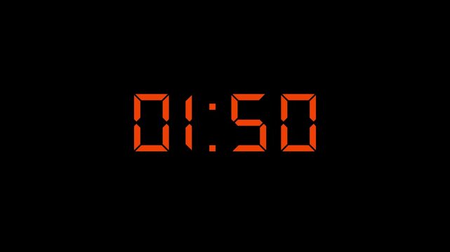 4K countdown animation, 2 minutes displays a timer counting down minutes and seconds.