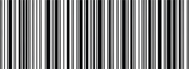 Barcode with black and white vertical bars for scanning purposes product identification
