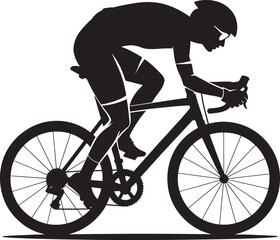 Fototapeta premium Cyclist riding bicycle fast