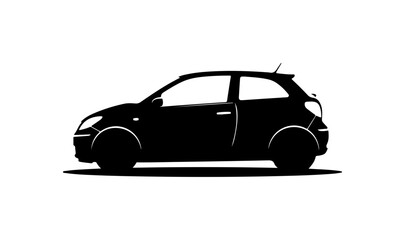 Fototapeta premium Vector silhouette of a black car