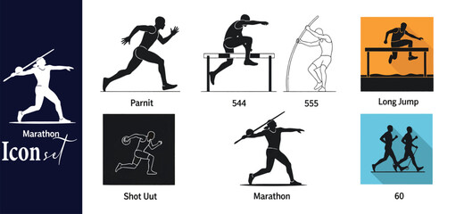 Winter and Extreme Sports Silhouettes with Skiing and Snowboarding © Sabina