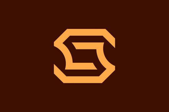 Elegant lettermark S logo with geometric curves and bold symmetrical structure. A refined monogram symbol conveying luxury, style, and sophistication, ideal for fashion, jewelry, or premium brands.