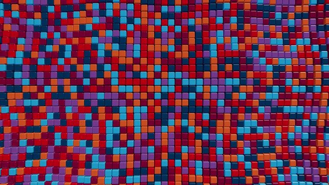Colorful 3D Square Tile Mosaic Abstract Background Animation in 4K

Abstract background animation featuring glossy multicolored 3D square tiles arranged in a flowing mosaic pattern. 