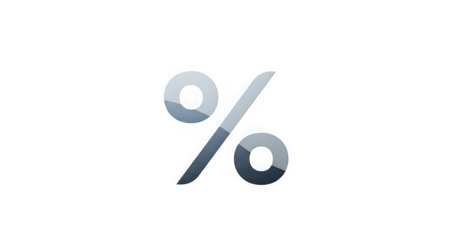 Gradient percent sign symbol with modern design elements  isolated on transparent background transparent background