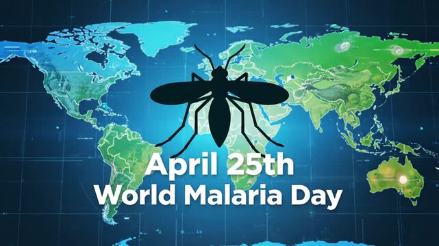 No mosquito sign over world map for global prevention
