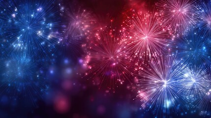 Fototapeta premium colorful fireworks patriotic independence day celebration